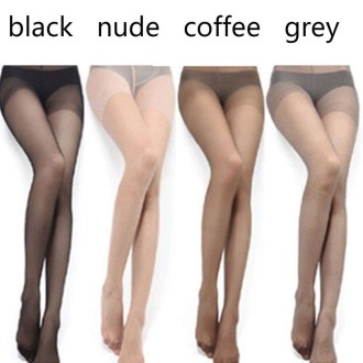 3 Pair Women Sexy Tights Stocking Panties Pantyhose Nylon Sheer Stockings Long Stockings(Coffee)