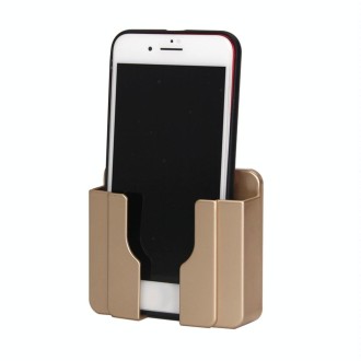 Wall  Mobile Phone Holder Stand Socket Charger Storage Box(Gold)