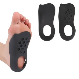 1 Pair Flat Foot Bow Corrected XO Leg Orthopedic Insole, Size: L (Black)