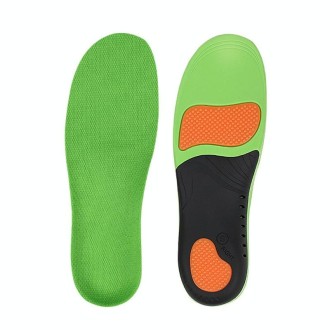 1 Pair 068 Sports Correct Shockproof Massage Arch Of Foot Flatfoot Support Insole Shoe-pad, Size:M (255-260mm)(Green Orange Mesh