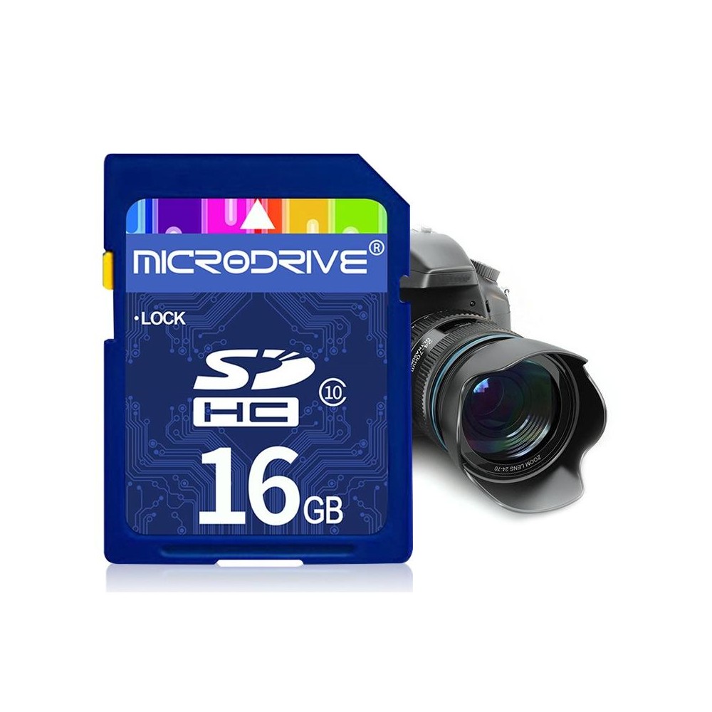 Microdrive 16GB High Speed Class 10 SD Memory Card for All Digital Devices with SD Card Slot