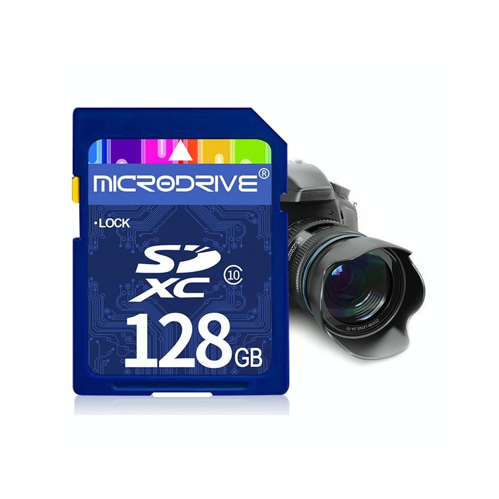 Microdrive 128GB High Speed Class 10 SD Memory Card for All Digital Devices with SD Card Slot