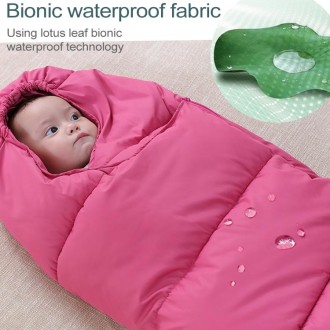 Baby Sleeping Bag Thickened Warm Newborn Quilt, Size:90cm, for 1-2 Years Old (Red)