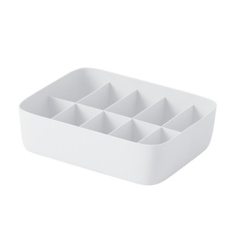 Underwear Storage Box Drawer Storage Socks Organizer 10 Cells（Without Cover）(White)