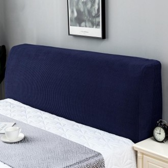 Polar Fleece Elastic Full Covered Headboard Dust Cover, Size:200cm(Blue)