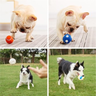 Dog Toy Latex Dog Bite Sound Ball Pet Toys, Specification: Green Tennis