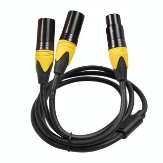 XK303MMF-10  3pin XLR Female to Dual XLR  Male Audio Cable, Length: 1m