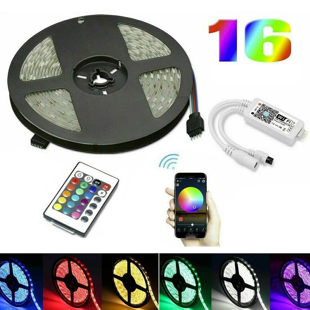 5M 5050 RGB LED Strip Light WIFI Smart Home Power Kit Set (Not waterproof)