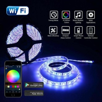 5M 5050 RGB LED Strip Light WIFI Smart Home Power Kit Set (Not waterproof)