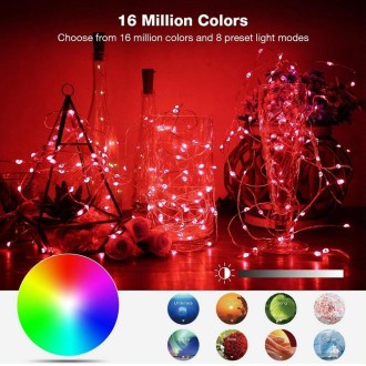 RGB USB  LED Copper Wire Light String Holiday Decoration Light String Bluetooth Mobile APP Control, Length:5m 50 LED