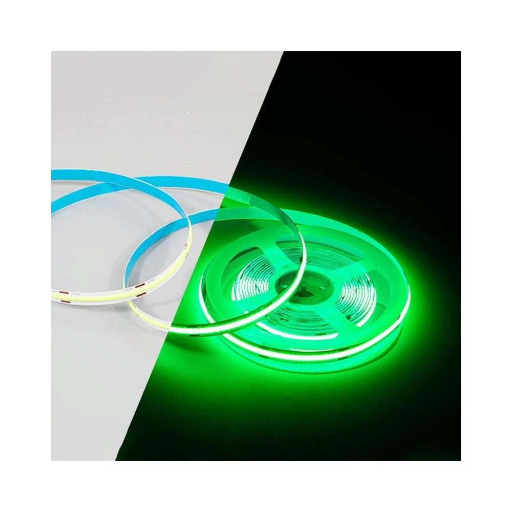 1m 24V 320 Beads 12W 8mm Wide COB Adhesive Decorative LED Light Strip, Style: Green(Color Monochromatic)