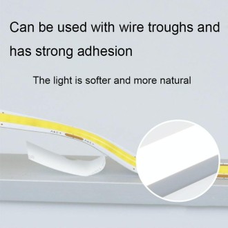 1m 24V 320 Beads 12W 8mm Wide COB Adhesive Decorative LED Light Strip, Style: Green(Color Monochromatic)