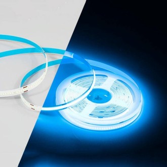 1m 24V 320 Beads 12W 8mm Wide COB Adhesive Decorative LED Light Strip, Style: Ice Blue(Color Monochromatic)