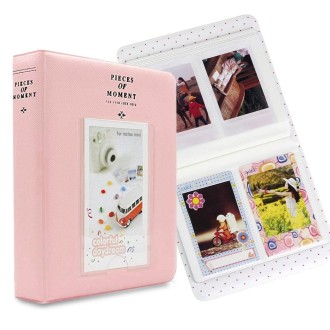 64 Pockets Name Card Pieces for Fujifilm Instax Mini 8 /7s /70 /25 /50s /90(Pink)