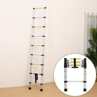 Multifunctional Thickened Aluminum Alloy Single-sided Telescopic Ladder, Size: 2m