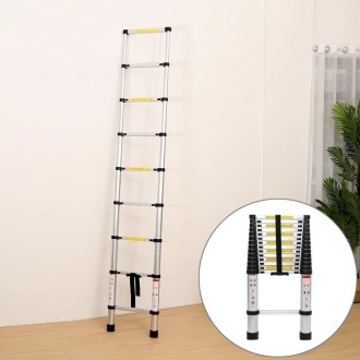 Multifunctional Thickened Aluminum Alloy Single-sided Telescopic Ladder, Size: 4.4m