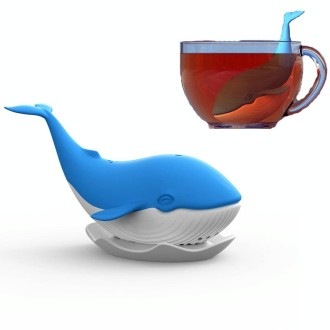 Silicone Whale Tea Infuser Tea Bag Tea Strainer Travel Tea Leaking Tea Set(Colorful Box)