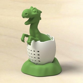 Dinosaur Baby Silicone Tea Strainer(Lucky Green)