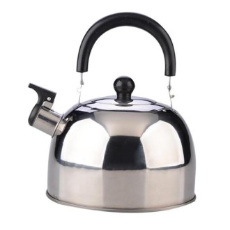 Non Magnetic Thick Stainless Steel Whistle Kettle Dome Whistle Kettle, Color:2.5L natural color