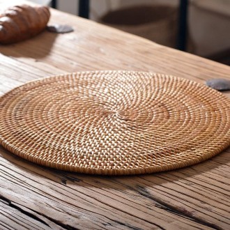 2 PCS BD09 Oval Shape Braided Kung Fu Tea Cup Pot Mat