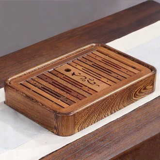 Household Wenge Water Storage Tea Tray Kung Fu Teaware, Size: 36 x 24 x 6cm