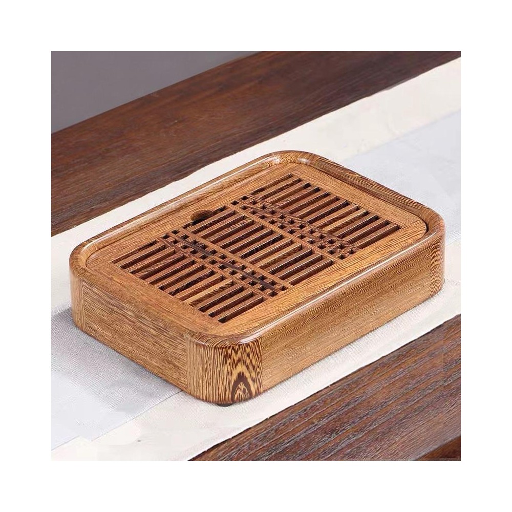 Household Wenge Water Storage Tea Tray Kung Fu Teaware, Size: 26 x 19 x 5cm