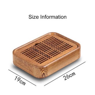 Household Wenge Water Storage Tea Tray Kung Fu Teaware, Size: 26 x 19 x 5cm