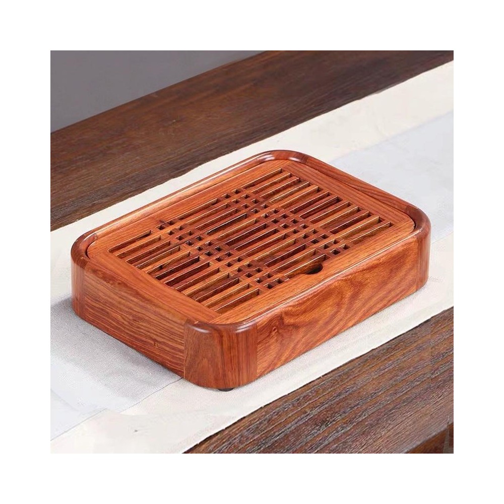 Household Rosewood Water Storage Tea Tray Kung Fu Teaware, Size: 26 x 19 x 5cm