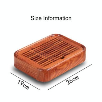 Household Rosewood Water Storage Tea Tray Kung Fu Teaware, Size: 26 x 19 x 5cm