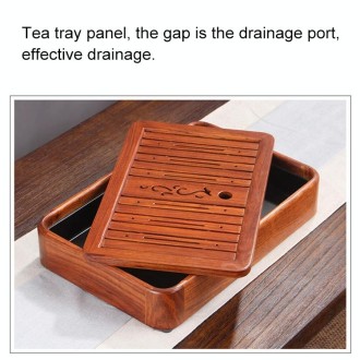 Household Rosewood Water Storage Tea Tray Kung Fu Teaware, Size: 26 x 19 x 5cm