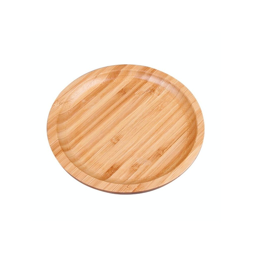 Household Creative Simple Round Bamboo Tea Tray Mini Tea Table, Diameter: 25cm