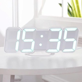 Modern 3D LED Sound Control Colorful Digital Alarm Clock Adjust Brightness Electronic Wall Glowing Hanging Clock with Remote Con