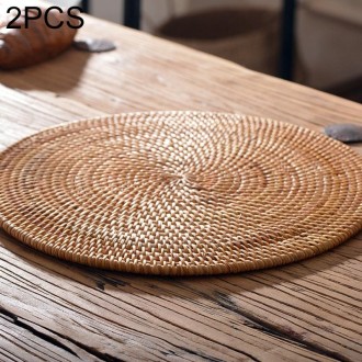 2 PCS BD10 Circle Shape Braided Kung Fu Tea Cup Pot Mat