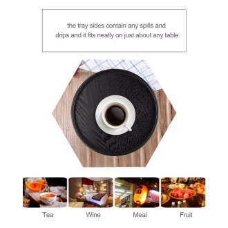 Creative Round Solid Wood Tea Tray Hotel Wooden Tay Storage Tray, Diameter: 37.5cm