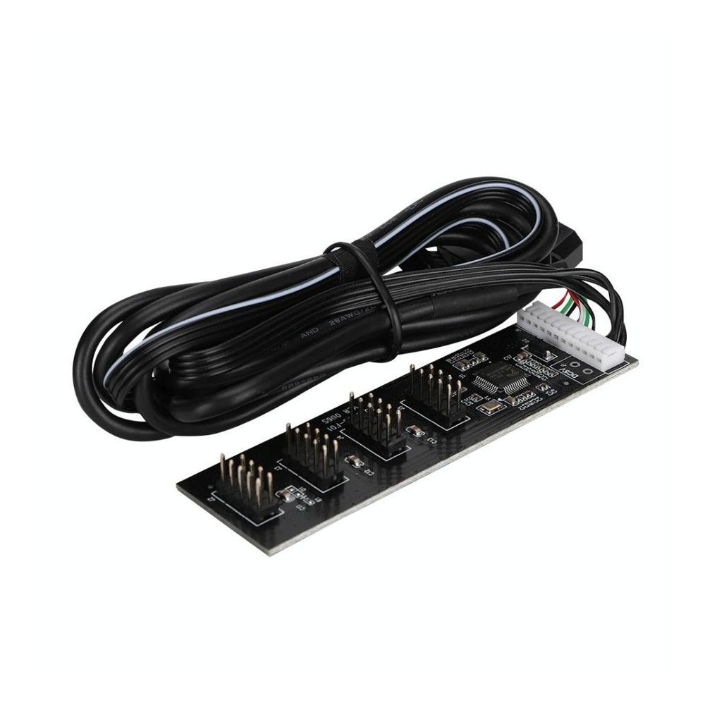 USB 2.0 9pin To 4 9pin Hub Internal Motherboard Header With 4pin Powered