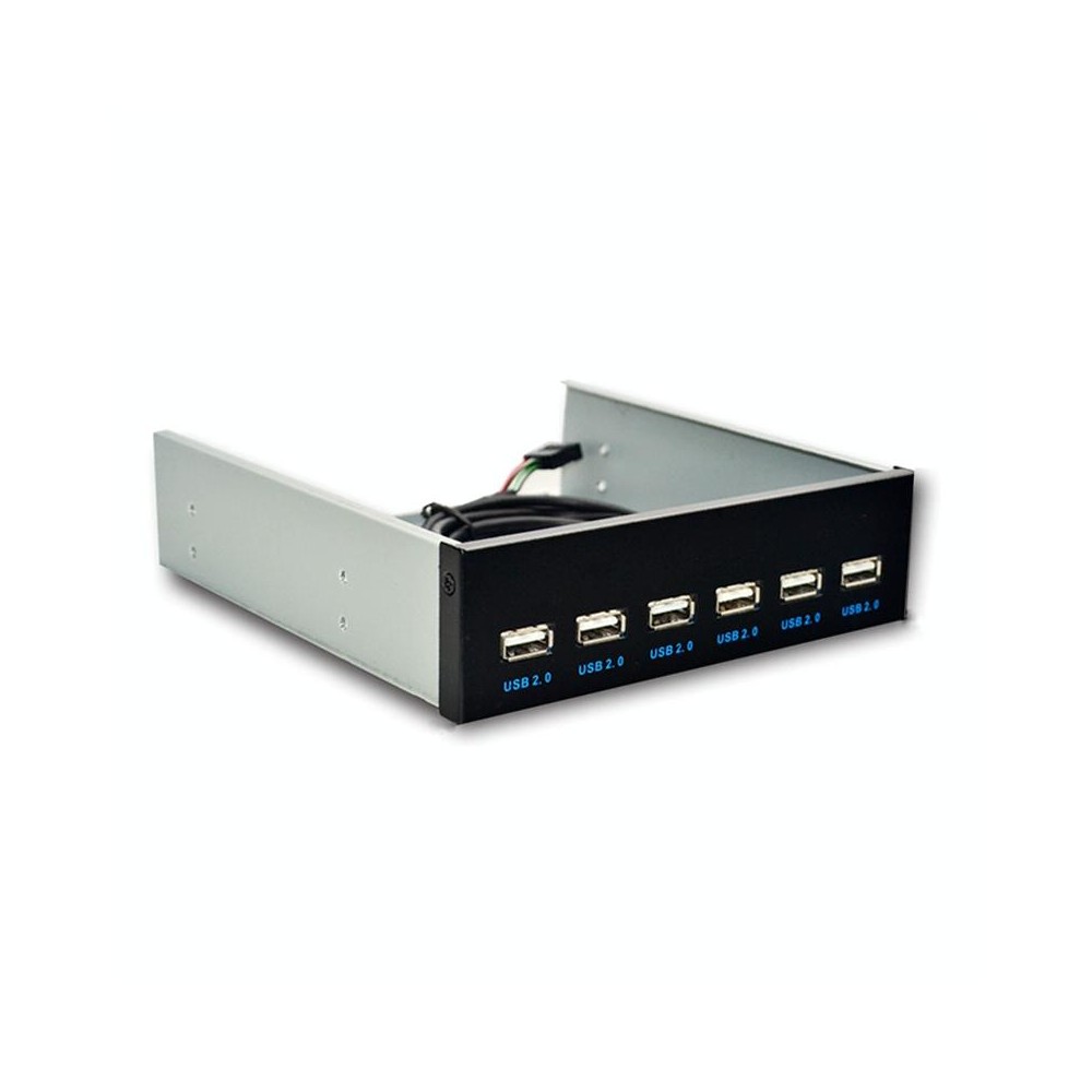 7 Port USB2.0 Optical Drive Bit Front Panel, Style: Flat Mouth