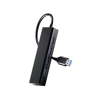 4 X USB 2.0 Ports HUB Converter, Cable Length: 15cm,Style： Without Light Bar