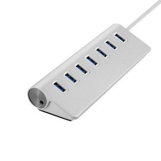 THL059 USB2.0 7 In 1 Aluminum Alloy HUB(7 Ports)