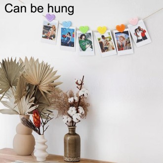 5sets Cute Color Love Clip Desktop Bracket Picture Hanging Wall Decoration Memo Clip(As Show)