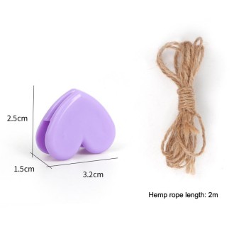 5sets Cute Color Love Clip Desktop Bracket Picture Hanging Wall Decoration Memo Clip(As Show)