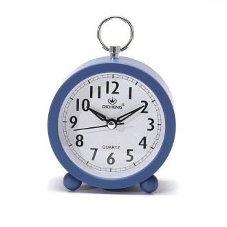 Office Home Round Alarm Clock Student Watch Gift(Blue)