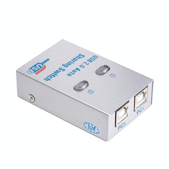 SW68 2 In 1 Switcher USB Automatic Print Sharer, Color: Silver