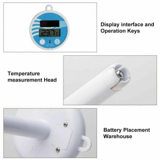 BL9057  Solar Swimming Pool Thermometer Swimming Pool Equipment Floating Water Thermometer with Digital Display Function(-20  -5