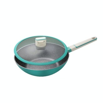 Maifan Stone Non-Stick Cookware Stainless Steel Food Supplement Pot, Specification: Wok 30cm