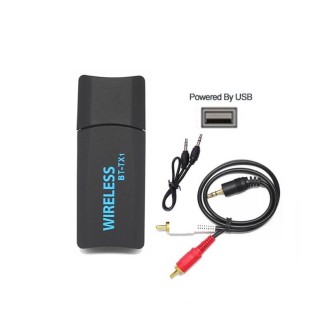 BT-TX1 2 in 1 Bluetooth Wireless 3.5mm Audio Transmitter USB Adapter for TV Computer