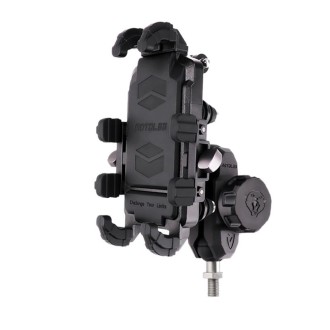 MOTOSLG Crab Motorcycle Phone Clamp Bracket M10 Ballhead Mount with Anti-theft Lock(Black)