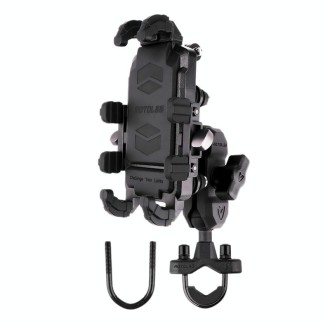 MOTOSLG Crab Motorcycle Phone Clamp Bracket U-Type Headbar Mount(Black)