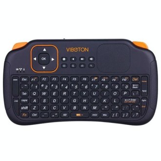 VIBOTON S1 Air Mouse 83-keys QWERTY 2.4GHz Mini Rechargeable Wireless Keyboard with Touchpad for PC, Pad, Android / Google TV Bo