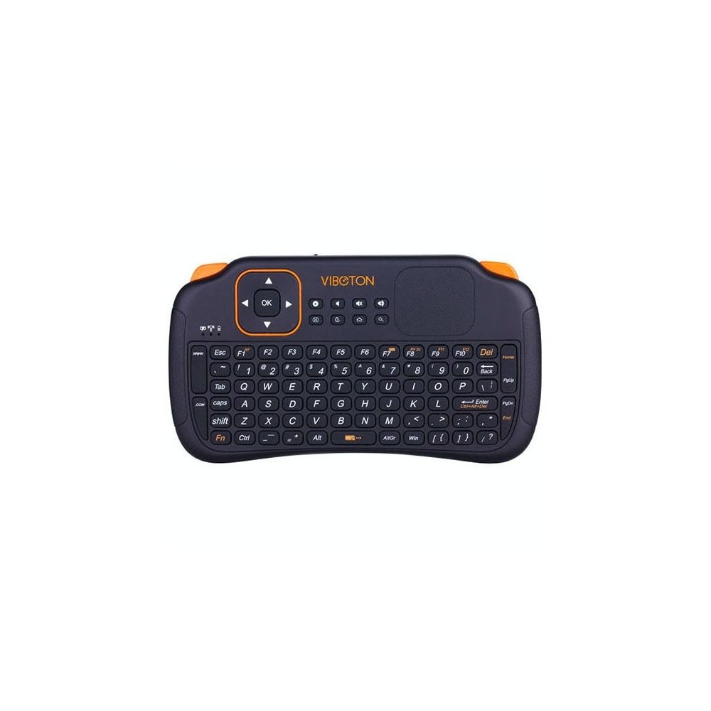 VIBOTON S1 Air Mouse 83-keys QWERTY 2.4GHz Mini Rechargeable Wireless Keyboard with Touchpad for PC, Pad, Android / Google TV Bo