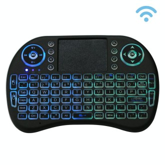 2.4GHz Mini i8 Wireless QWERTY Keyboard with Colorful Backlight & Touchpad & Multimedia Control for PC, Android TV BOX, X-BOX Pl